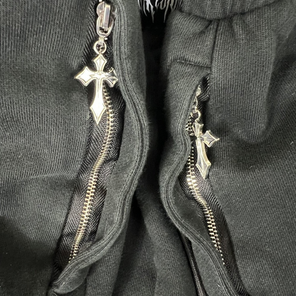 Breathe Divinity Sweatpants Mens Large Black Dragon Cross Fleece (Fits M & L) - Picture 4 of 9